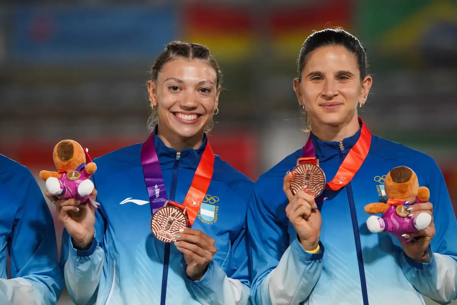 El equipo argentino de Posta 4x400 femenino. Foto: Fernando Nicola