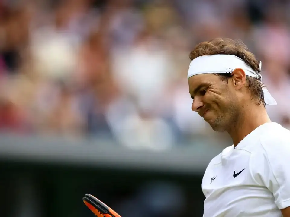 Nadal durante su última participación en Wimbledon, en 2022