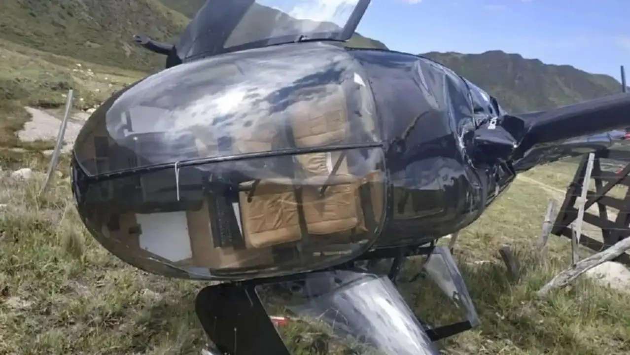 El helicóptero del Ejército Argentino que cayó cerca de Tunuyán, en Mendoza