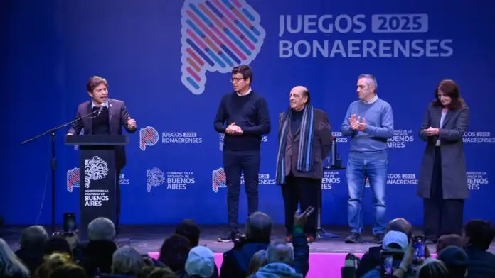 El gobernador Axel Kicillof en la apertura de los Juegos Bonaerenses 2025.