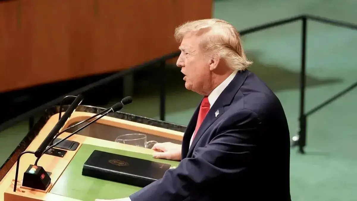 El presidente de Estados Unidos, Donald Trump, habla durante la 81ª Asamblea General de Naciones Unidas