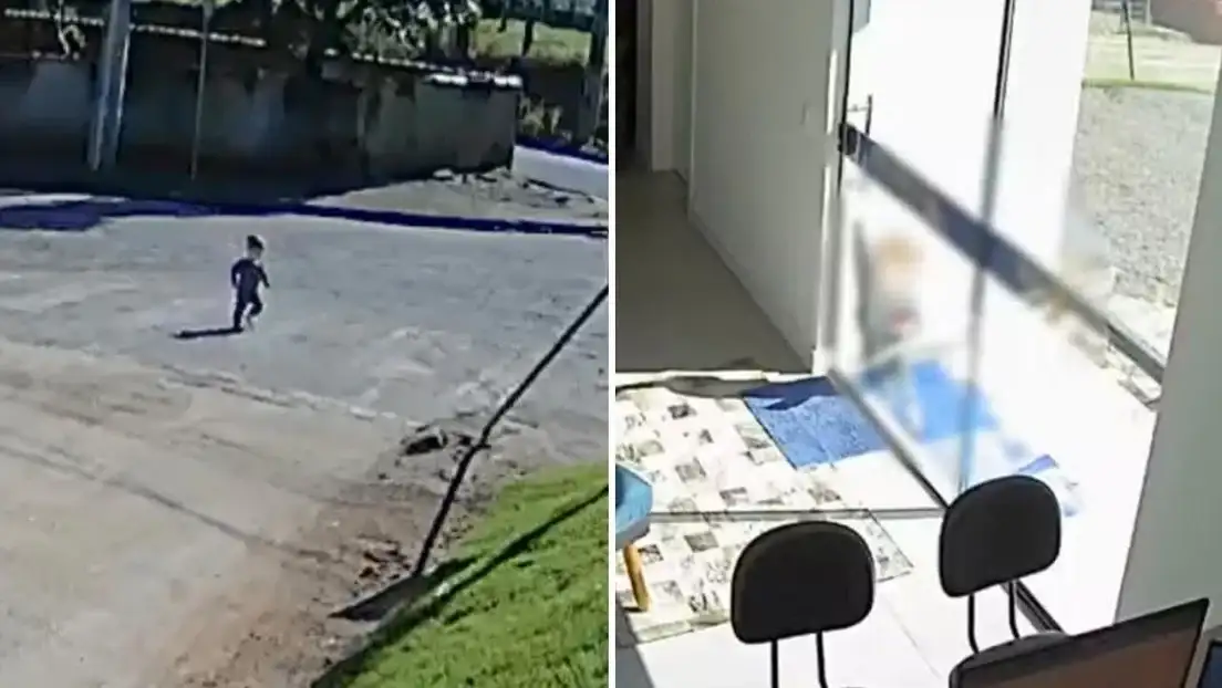Las cámaras captaron a un bebé escapando de la guardería para llegar hasta su mamá