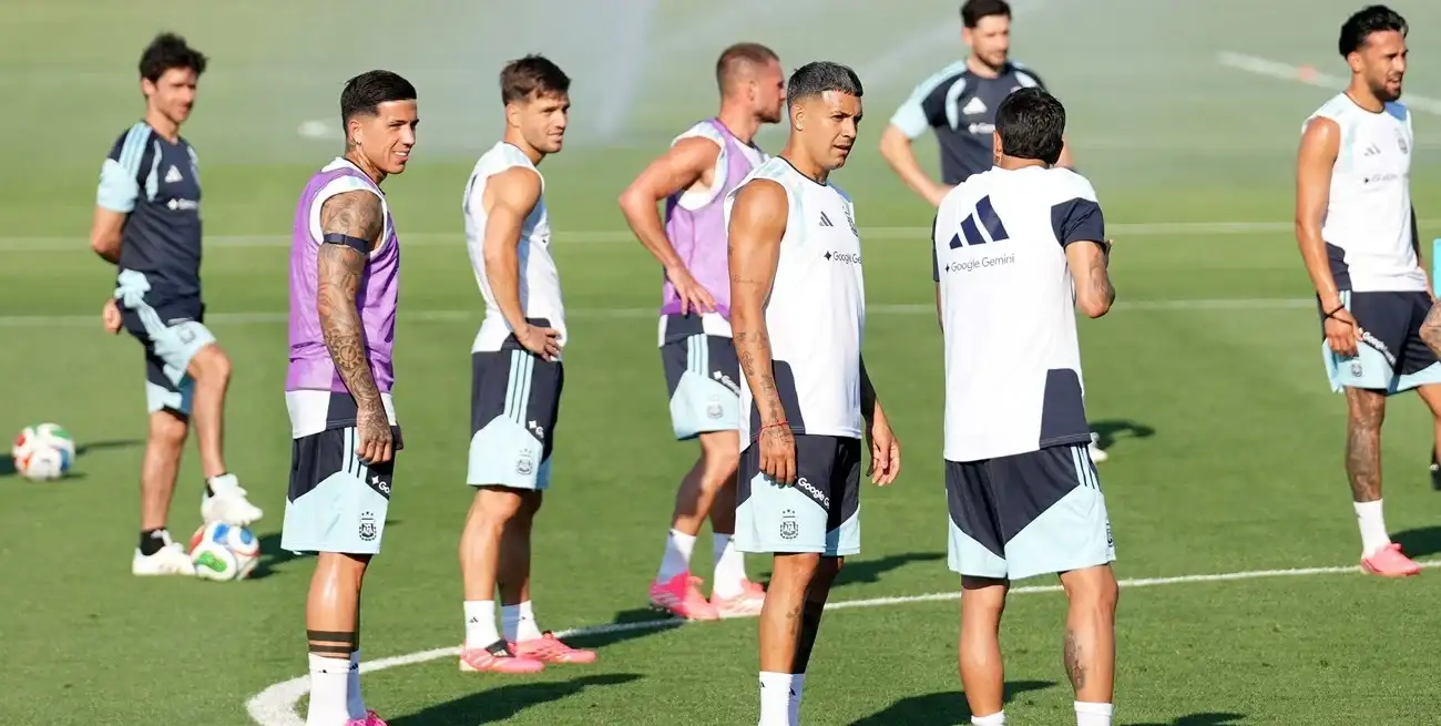 Los entrenamientos de Argentina este miércoles. Crédito: Reuters/Denny Medley