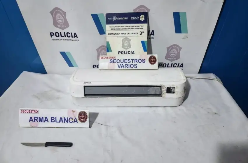 Atrapan a ladrón que se escondía en casa ajena con un aire acondicionado robado