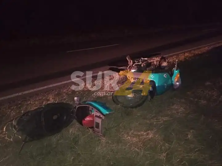Ruta 14: accidente entre tres motos y una camioneta en Christophersen