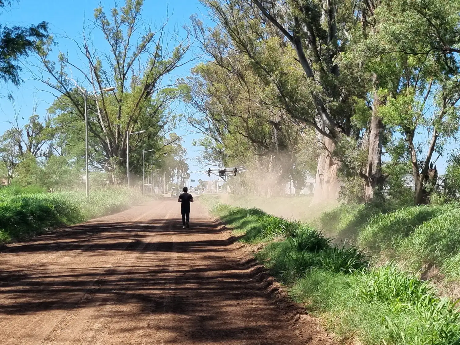 El municipio avanza fumigando contra el dengue mediante un dron
