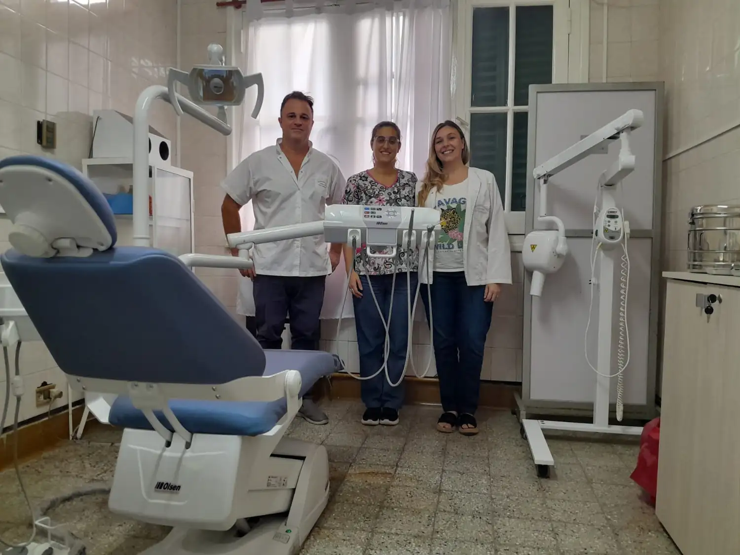 Los odontólogos Boschetto, Olivero y Jappert que forman el equipo de la Secretaria de Salud, hicieron hincapié en la prevención