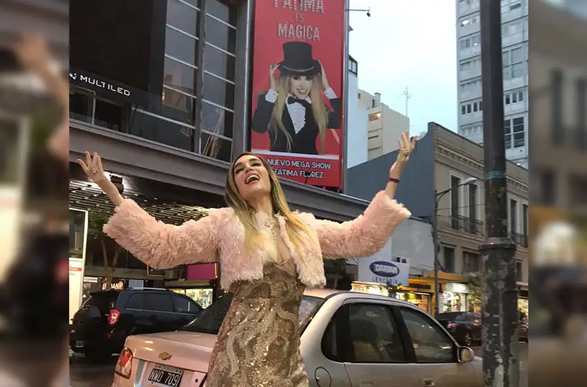 Fátima Flórez instaló su marquesina y anunció el estreno de "Fátima es mágica"