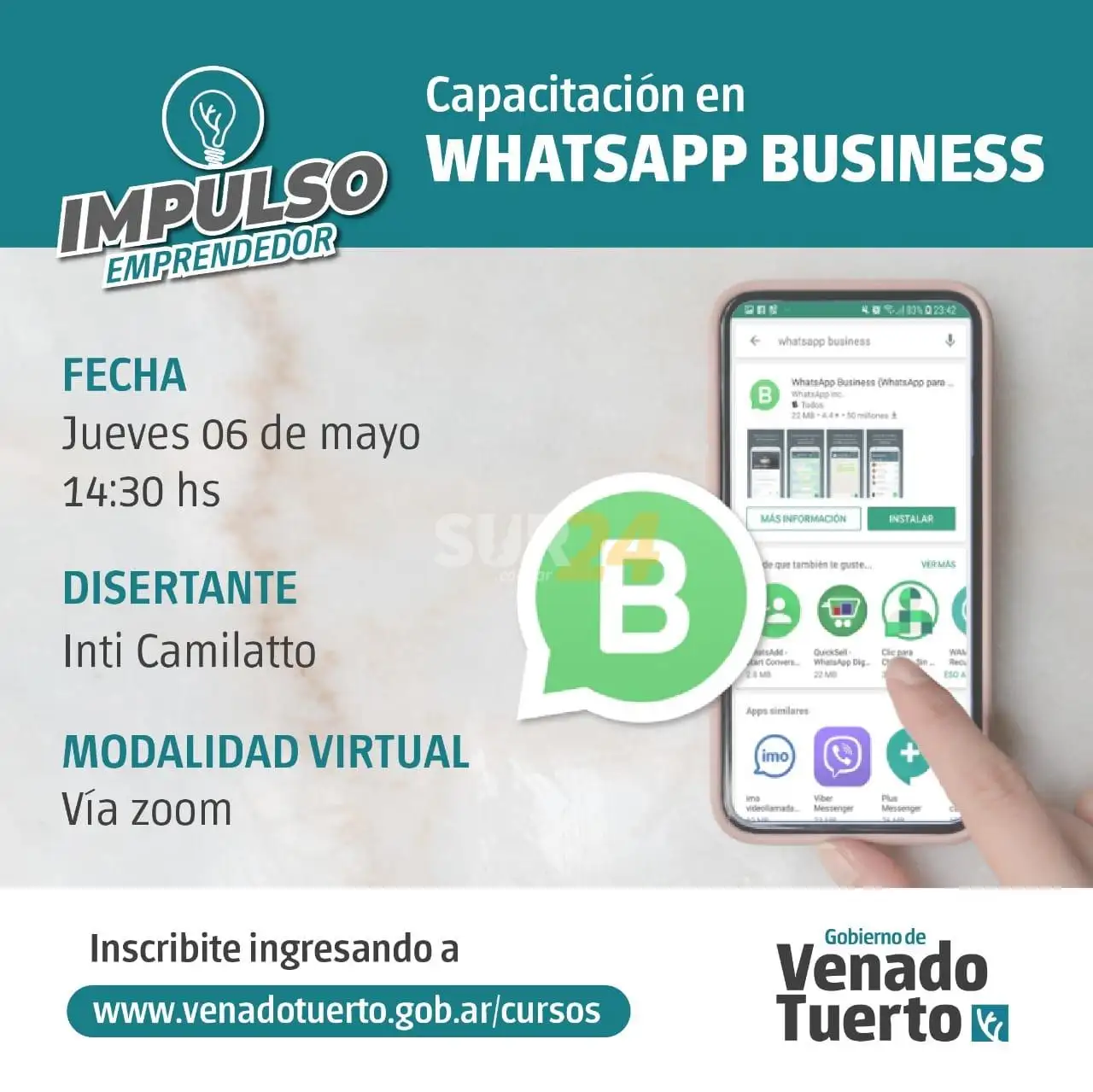Capacitación vía Zoom en Whatsapp business
