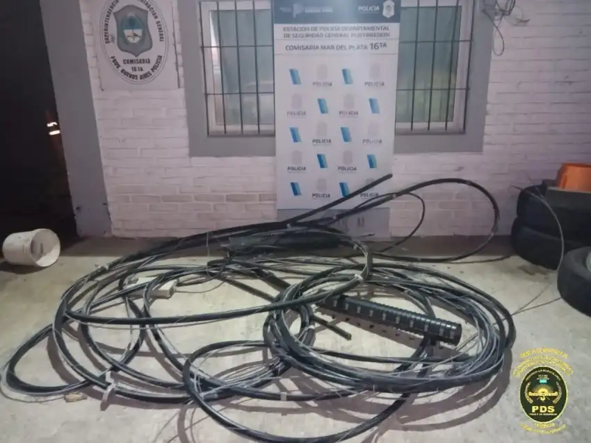Lo atrapan robando cables de telefonía