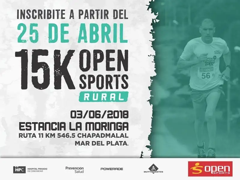 Abrieron las inscripciones para los 15K Open Sports Rural