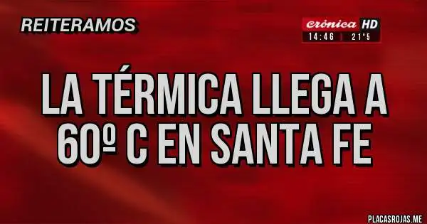 La térmica llega a 60º en la ciudad