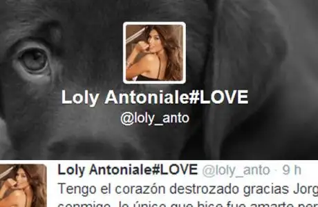 El fuerte tweet de Loly a Rial: “Tengo el corazón destrozado, no tenías que jugar conmigo”