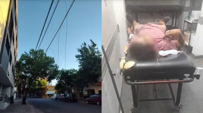El joven sufrió traumatismo de cadera por lo que quedó internado.