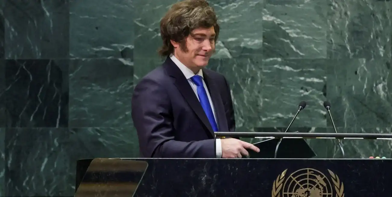 Javier Milei durante su última presentación el 24 de septiembre 2025. Crédito: REUTERS/Jeenah Moon