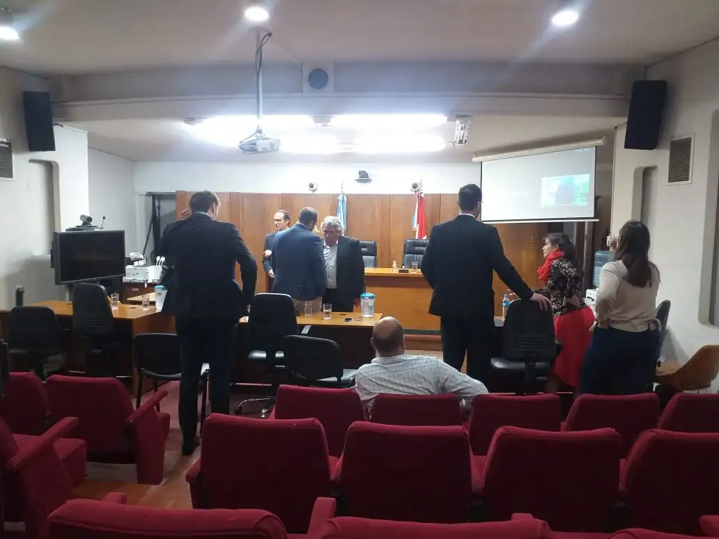 La audiencia en que Antonio Di Benedetto fue condenado a 12 años de prisión. Foto: Sur24.