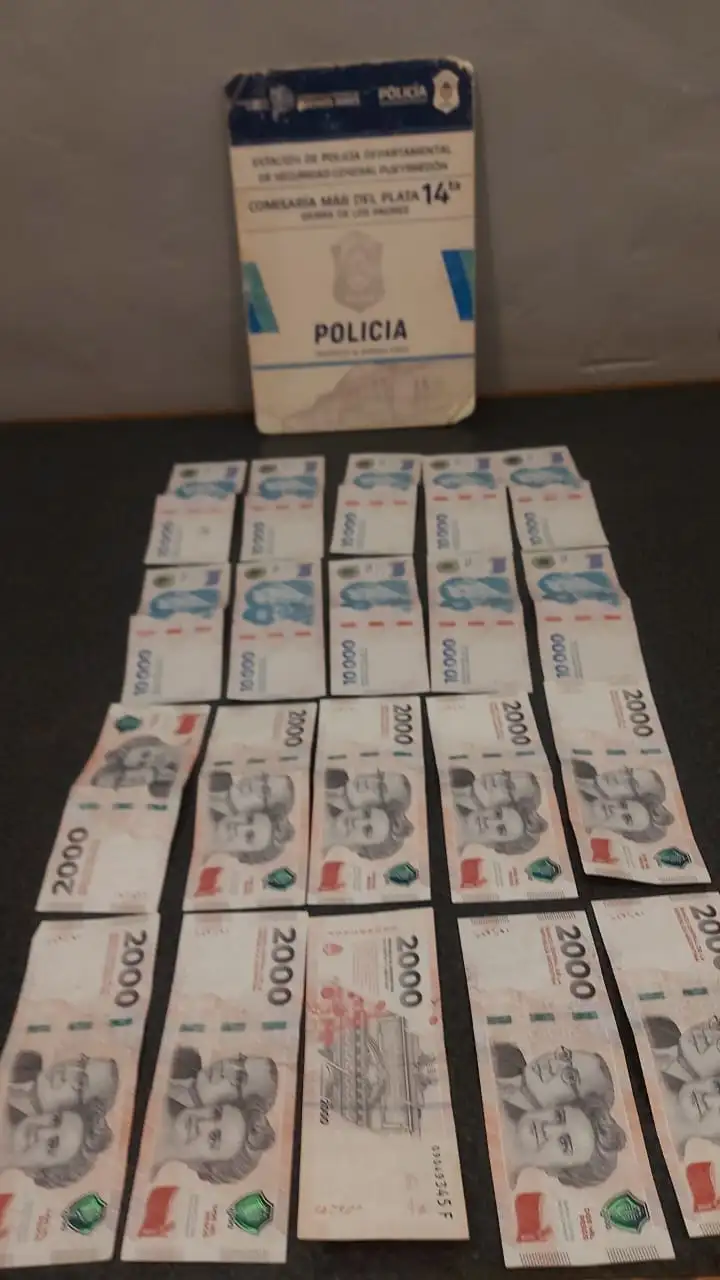 El aprehendido tenía en su poder 120 mil pesos de la víctima.