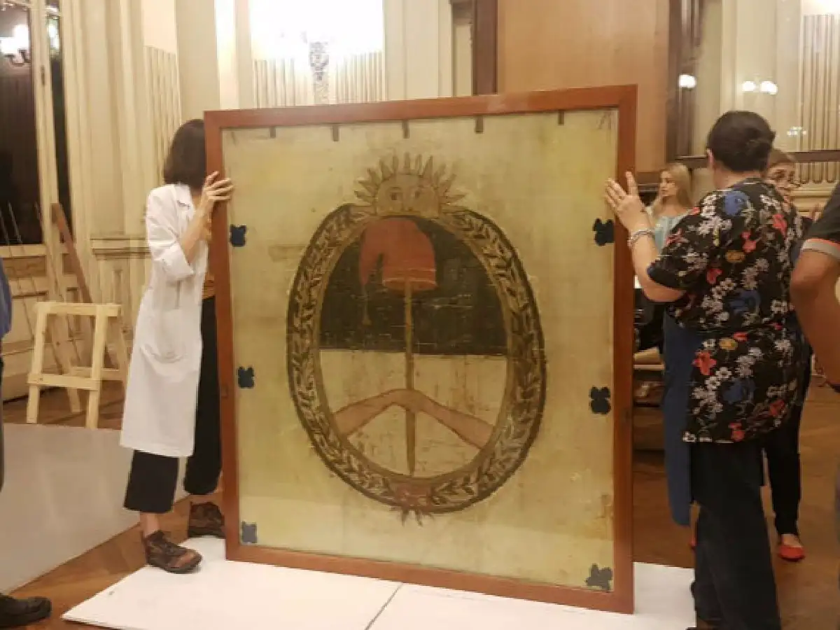 Hallan un paño histórico en la bandera de la Libertad Civil