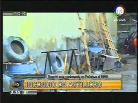 Se incendió un astillero en Peñaloza al 5900