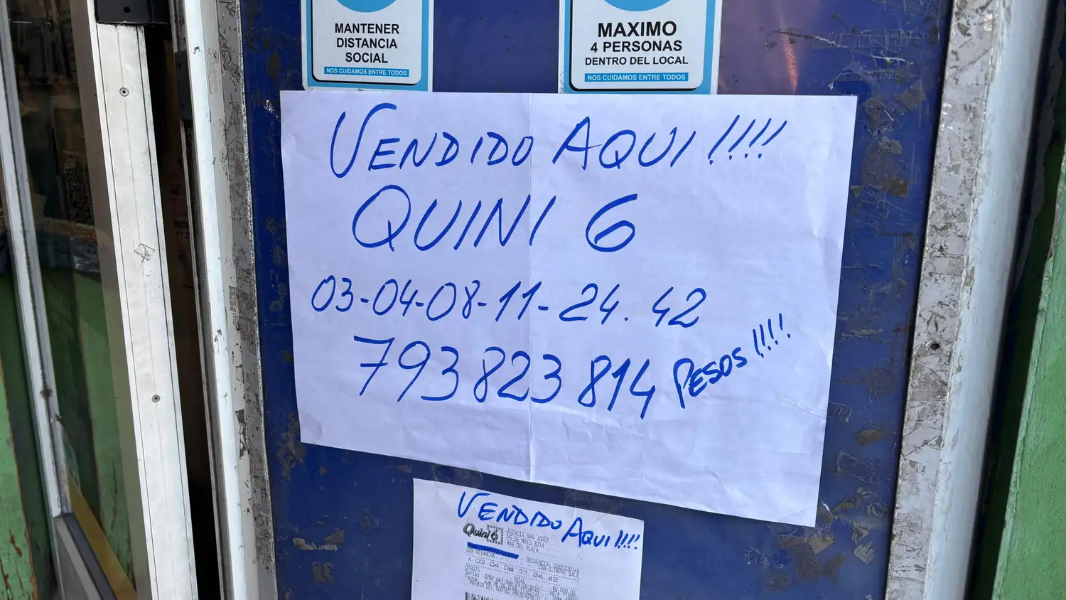 El ganador es un hombre, de oficio albañil y con cuatro hijos.