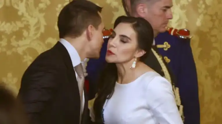 Daniel Nobia y su vicepresidenta, Verónica Abad
