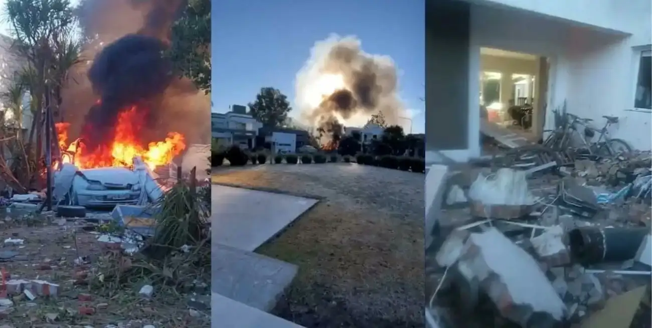 Alguna de las impactantes imágenes de la explosión.