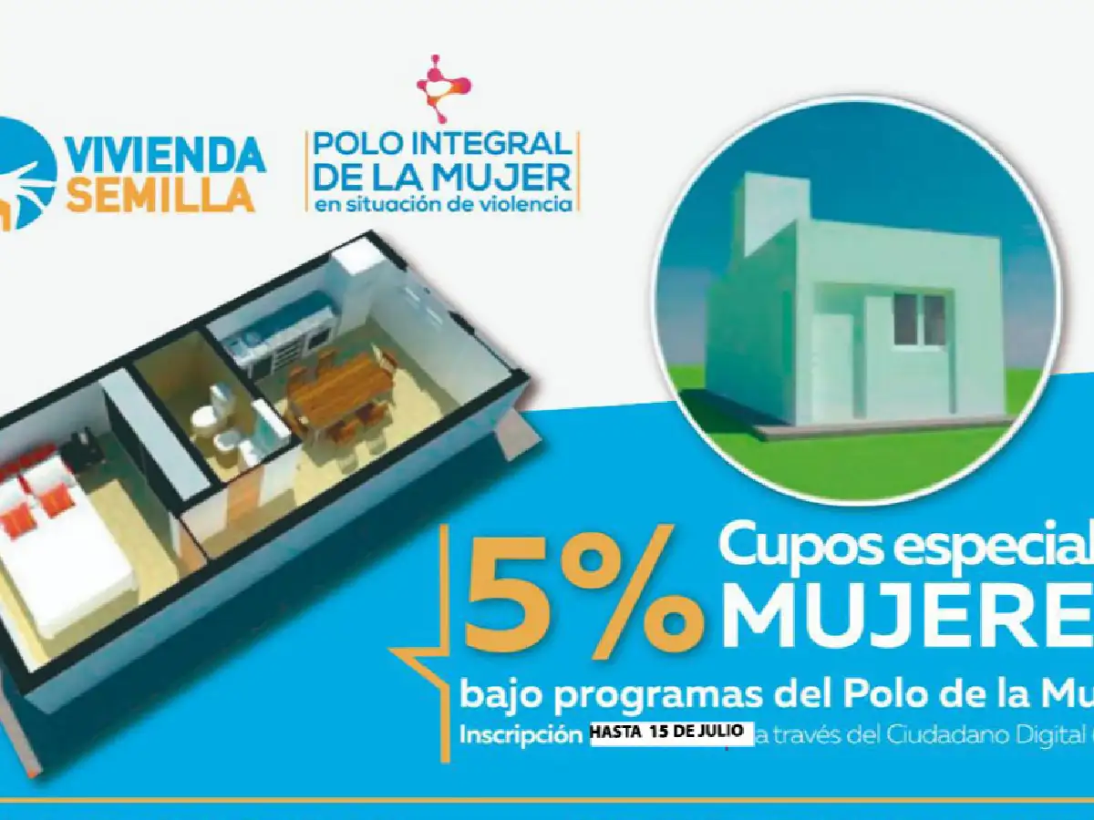 Cupo en el Plan 25 MIL Viviendas para mujeres en situación de violencia