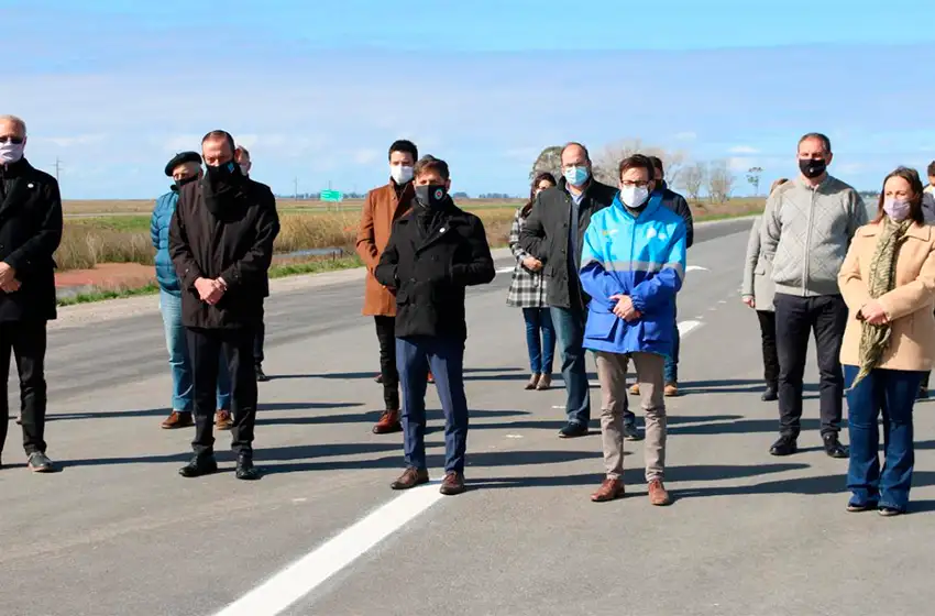 Santoro participó junto a Kicillof del acto de inauguración de un tramo de la autovía en la Ruta 11