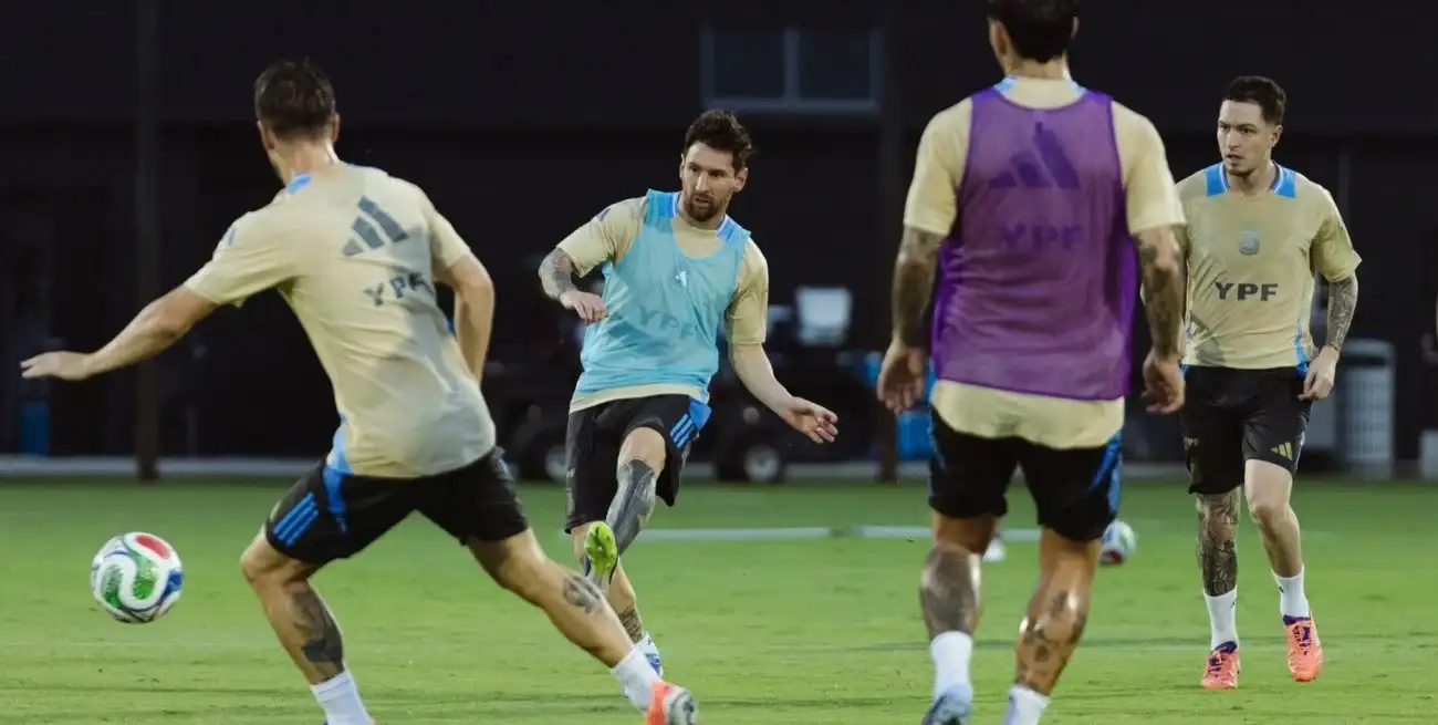 El equipo ya entrena en Miami. Crédito: Selección Argentina