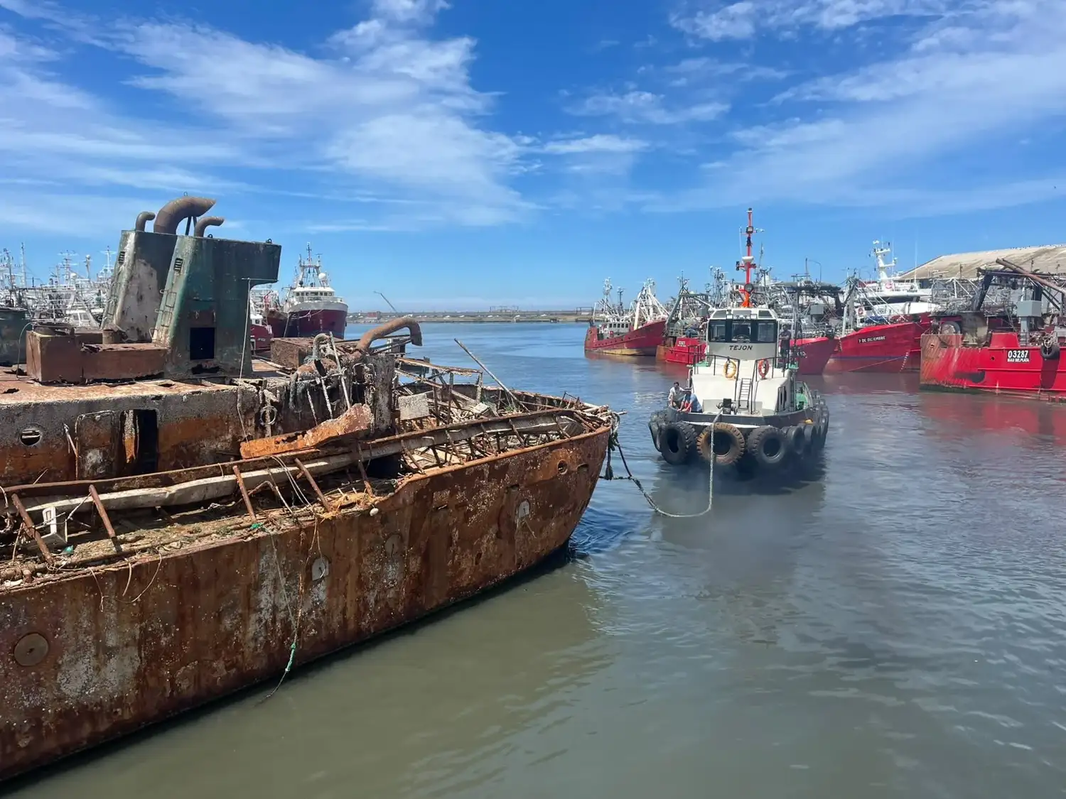 Las tareas permitieron recuperar un total de 1406 metros lineales de espacio frente al muelle.
