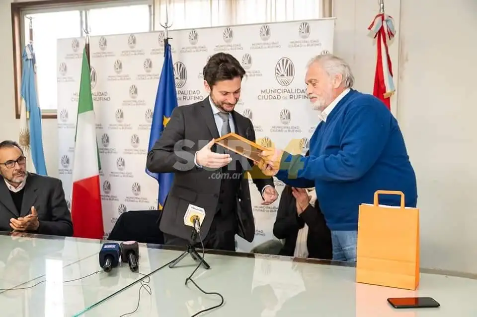 El cónsul italiano visitó la ciudad de Rufino