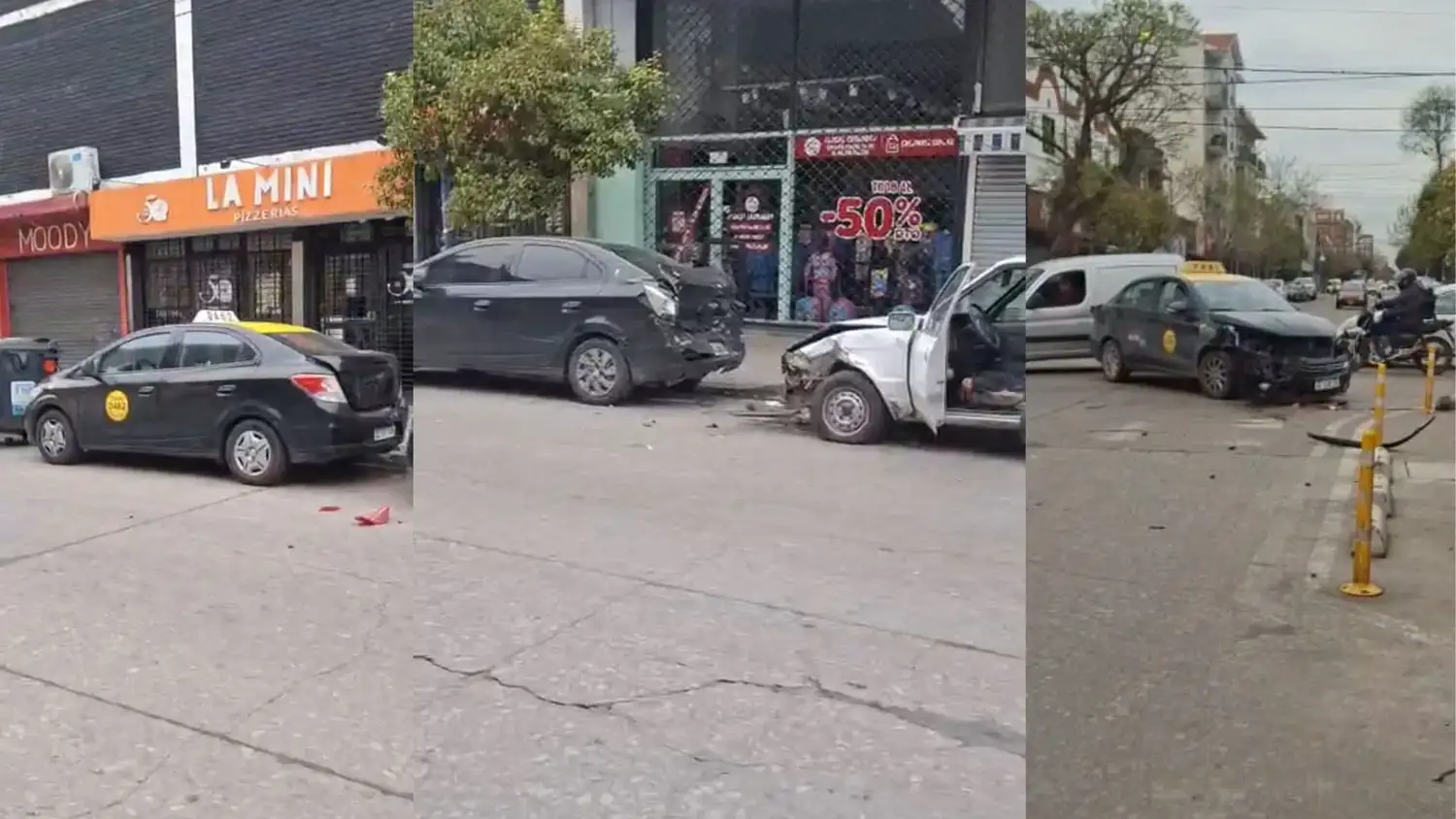 Choque múltiple en San Juan y San Martín: una menor sufrió traumatismos leves