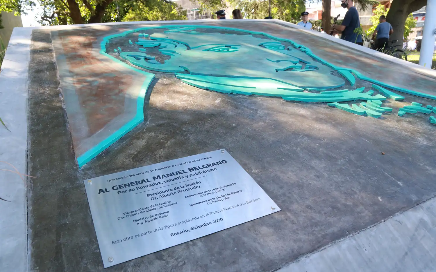 Inauguraron una imagen en homenaje a Manuel Belgrano