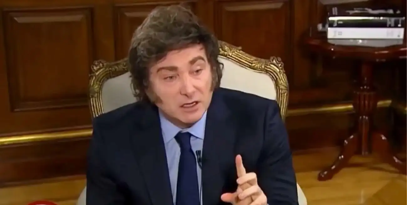 "Solo la difundí" dijo Milei sobre $LIBRA. Captura de pantalla de TN.