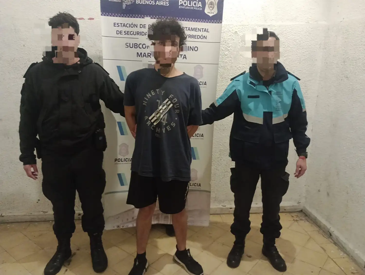 El violento sujeto fue detenido por personal de la Subcomisaría Casino.