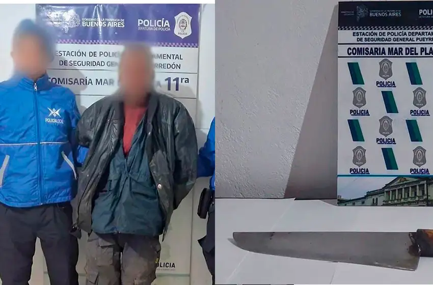 Se volvió loco: atacaba a vecinos con una cuchilla en una plaza