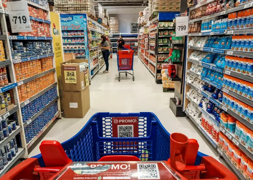 Ventas en supermercados crecieron 1,6% en octubre