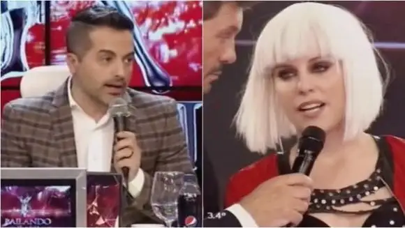 Fuerte cruce de Ángel de Brito con Agustina Kämpfer y su coach en ShowMatch
