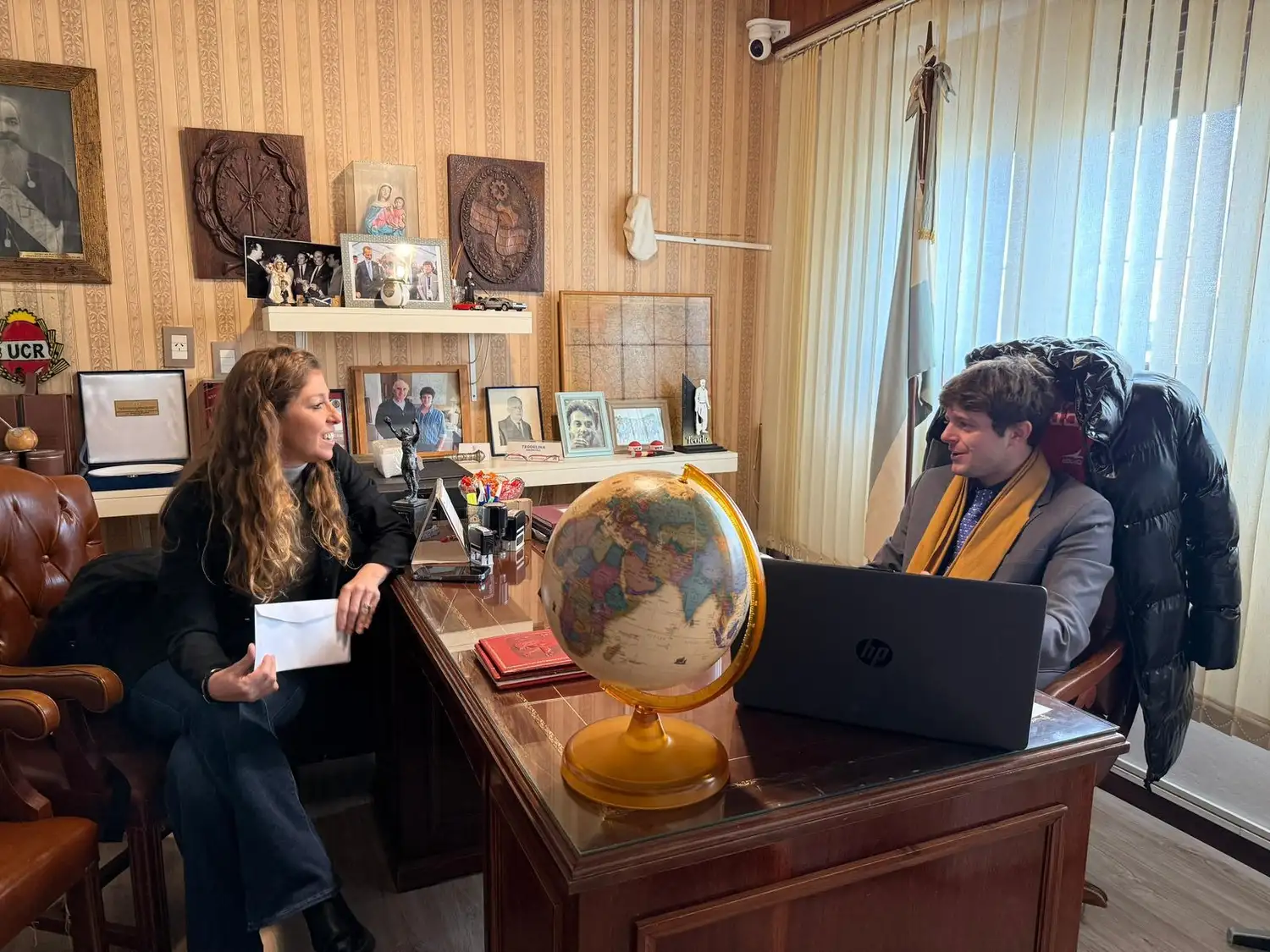 Galnares se reunió con el intendente Poleri para conocer los proyectos en el marco del 150° aniversario de la ciudad. Foto: Gentileza.