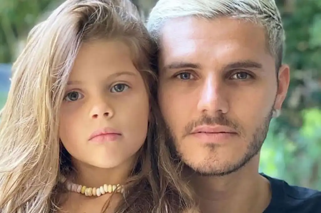 Mauro Icardi con su hija Francesca