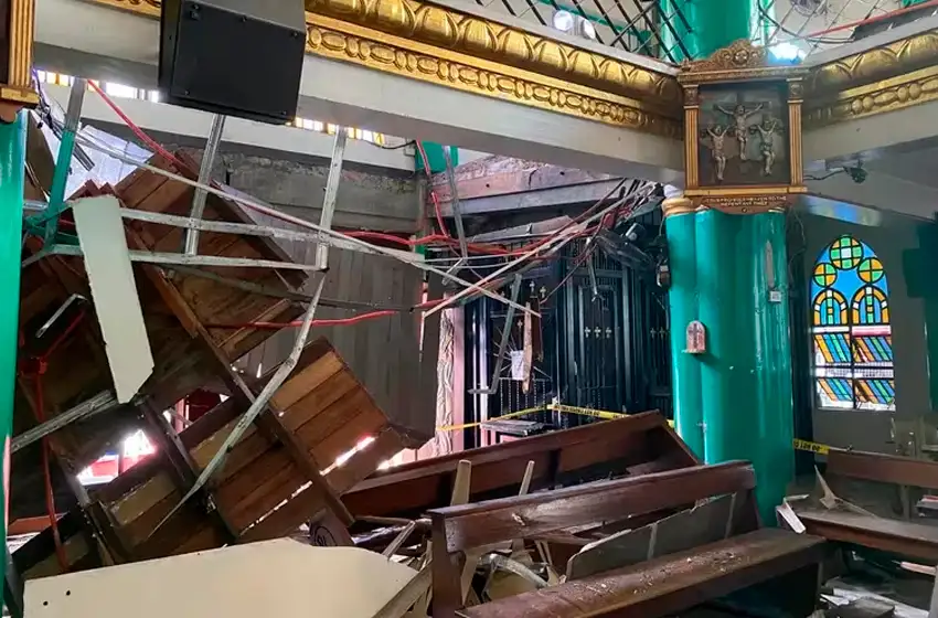 Tragedia en Filipinas: al menos un muerto y 53 heridos al desplomarse el balcón de una iglesia en plena misa