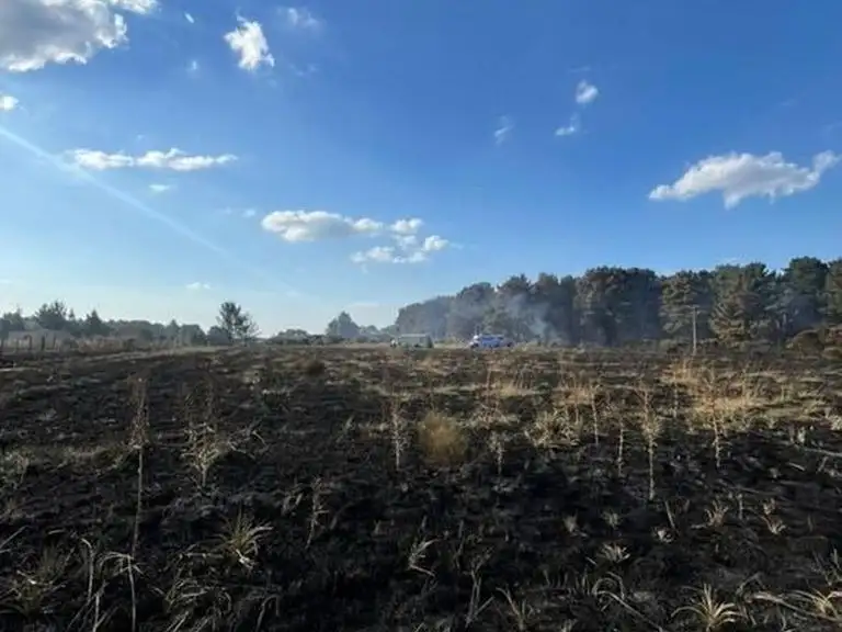 El Marquesado, donde 8 viviendas fueron alcanzadas por las intensas llamas y varias hectáreas y árboles fueron arrasadas.