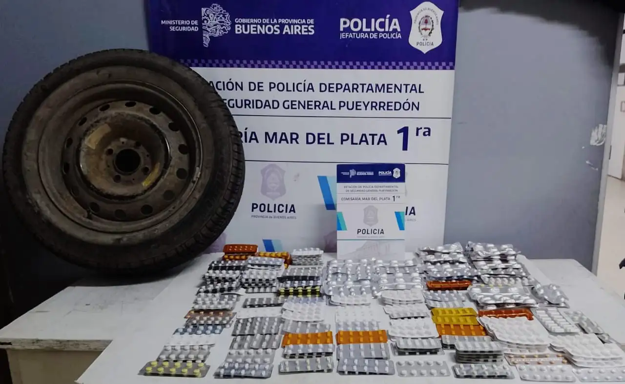 Robaron un neumático y múltiples medicamentos de un auto en el centro