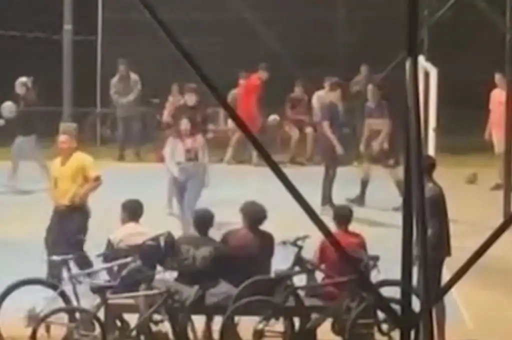 Violencia en un partido de fútbol infantil