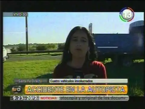 Choque múltiple en la Autopista Santa Fe Rosario