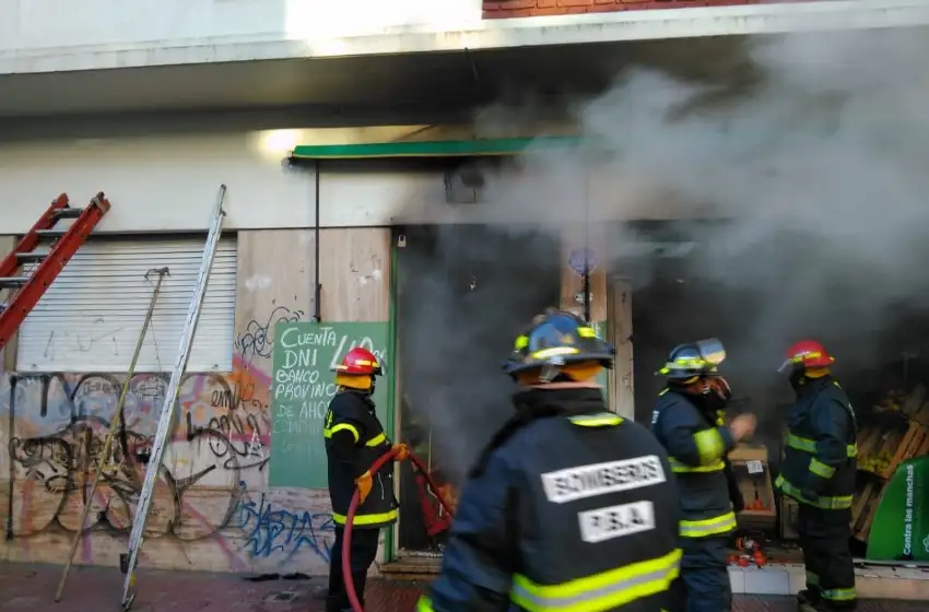 Incendio en una verdulería