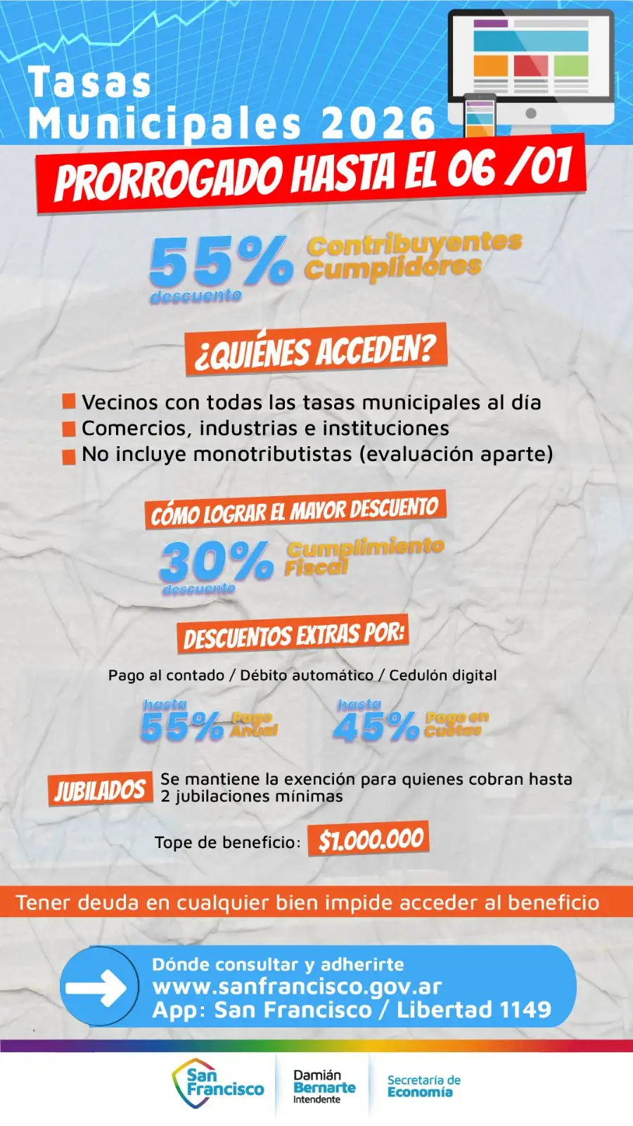 Impuestos 2026 extienden tasas municipales