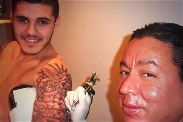 Icardi se tatuó a los tres hijos de López y Wanda Nara en su brazo
