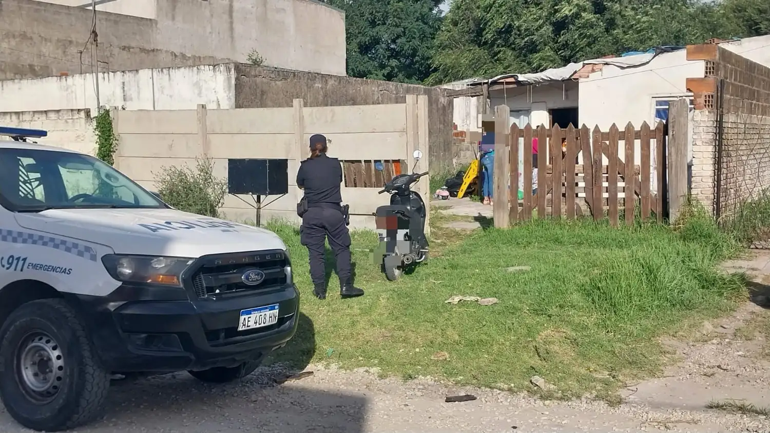 El allanamiento se llevó a cabo en una vivienda del barrio Santa Rita