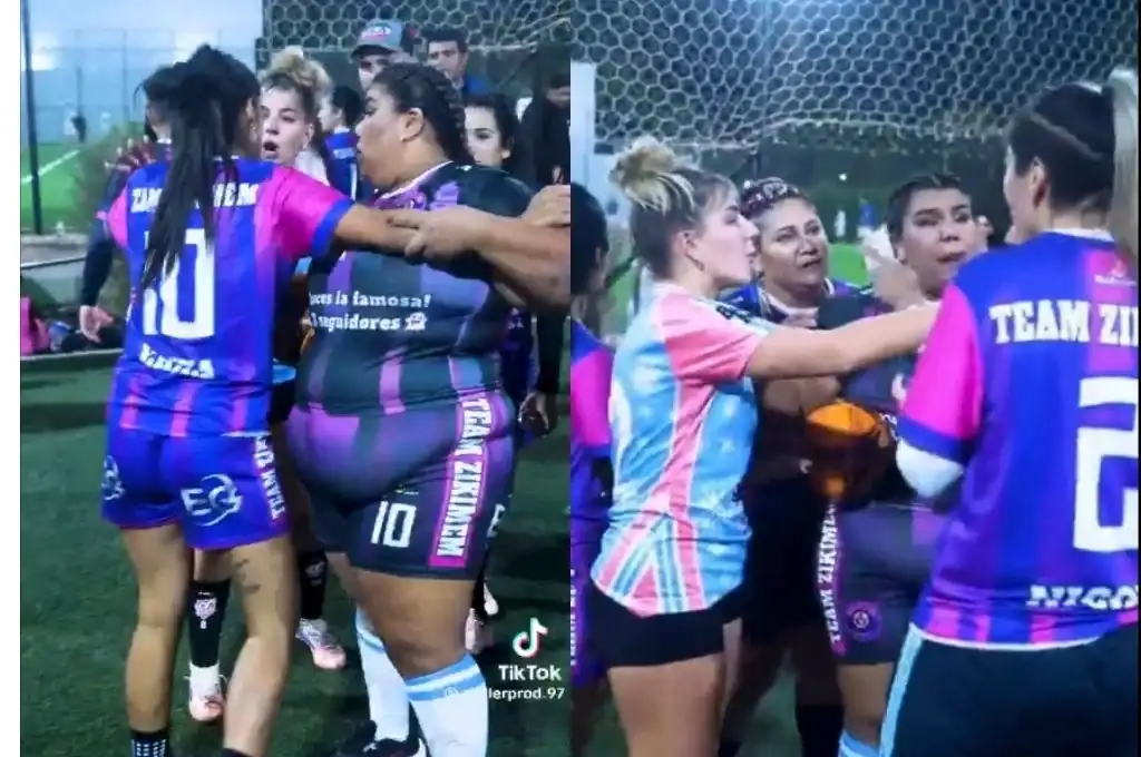 Pelea durante un partido de fútbol